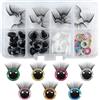 TOAOB THE ONE AND ONLY BABY TOAOB 14 Pezzi Occhi di Sicurezza 12mm Glitter Safety Eyes in Plastica Rondelle per Bambole Pupazzi Animali Peluche Artigianato
