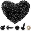 TOAOB THE ONE AND ONLY BABY TOAOB 150 Pezzi Occhi di Sicurezza per Amigurumis con Rondelle 10 mm Nero Plastica Occhietti per Bambole Creazione Animale all'Uncinetto Pupazzi Creazione Artigianato Lavoretti