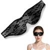 VLYX Maschera per gli occhi in raso VLYX - Benda per dormire in morbida seta per adulti, comoda copertura per gli occhi per casa, viaggio, ufficio, regalo di San Valentino, gioco di ruolo (nero)