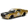 Jada Toys Jada 1:24 Big Tempo Muscolo - 1967 Shelby GT500-Gold e Nero Hood Pressofuso Auto