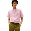 Tommy Hilfiger Uomo Camicia Linen Blend MAO con Colletto Grandad, Multicolore (Breezy Blue/White), M