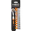 NEO TOOLS CHIAVE A BUSSOLA ESAGONALE CON CRICCHETTO 1/4'' SET 14 PZ