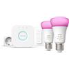 PHILIPS Hue White and Color Ambiance Starter Kit Bridge + 2 x E27 60W+ Dimmer S