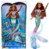Mattel Disney La Sirenetta - Ariel Sirena Deluxe, bambola con coda iridescente, top metallizzato, perline per i capelli, piedistallo a forma di vortice, giocattolo per bambini, 6+ anni, HNF42