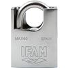 IFAM Lucchetto inox Max50, diametro 8 mm, resistenza all'intemperie, uso esterno, massima sicurezza e protezione, ottone
