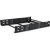 StarTech.com Guide rack universali 2U - Staffe di montaggio fisse Binari per da 19" a profondità regolabile apparecchiature non montabili Nero [UNIRAILS2U]