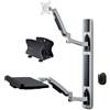 StarTech.com Workstation con montaggio a parete, supporto VESA per monitor da 32" (10kg), completamente articolato e vassoio tastiera [2PASTSC-WALL-MOUNT]