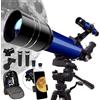 QQ CAT Telescopi per astronomia per adulti, apertura 70 mm, 400 mm, telescopio rifrattore professionale 200X per bambini e principianti, telescopio da viaggio compatto e portatile con borsa per il trasporto