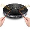 Jradse Steel Drum 6 pollici 11 Note, Tamburo per lingua Handpan Drums Kit Strumento a percussione, Rain Drums in Acciaio per l'educazione Musicale Meditazione Yoga