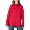 Amazon Essentials Camicia Elegante Button-Down in Popeline di Cotone Elasticizzata vestibilità Oversize Donna, Bianco Brillante, M