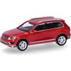 Herpa modellino VW Touareg, miniatura in scala 1:87, pezzo da collezione, Made in Germany, modello in plastica, rosso tornadorot