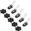 Hsthe Sea 10 Pezzi di Stopper in Gomma per Bandiere da Giardino e Clip Antivento Regolabili, Accessori per fermabandiera per 5 Supporti per aste per Bandiere da Giardino