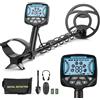 GJCrafts Metal detector per adulti e bambini, rilevatore di oro professionale a 5 modalità, bobina di ricerca impermeabile IP68 da 26 cm con display LCD, alta sensibilità (GT965H)