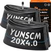 YunSCM 2 pacchi 20 pollice Camere d'aria 20X4.0/4.5 TR4A-40L AV35mm valve Compatibile 20 pollice bike Camere d'aria 20x4.0 20x4.5