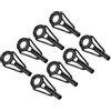 PATIKIL 8pz Canna Pesca Punta Kit Riparazione 2,8mm Asta oring Guida nero | Sostituzione, Acciaio Inox, per Acqua Salata Acqua Dolce Pesca