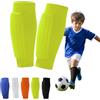 Beread Parastinchi, parastinchi da sci, fascia compressiva per polpaccio con imbottitura a nido d'ape per sci, calcio, ciclismo, arrampicata, per bambini, adolescenti e adulti (Colore Arancione, XS)