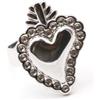 Shopping Cat Bijoux Anello Sacro Cuore In Acciaio Inossidabile - Nichel Free - Ipoallergenico