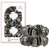 townssilk Seta Scrunchie - Set di 2 pezzi, 100% seta di gelso 6A/22 Momme, certificato Oeko-Tex, delicato sui capelli e voluminoso, elastico senza impronte. IronGray&IronGray