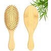 SHUNCHG Spazzola per capelli in bambù naturale Massaggio Spazzola per capelli antistatica Ecologica adatta per tutti i tipi di capelli uomini, donne e bambini. All rounder Spazzola piatta da viaggio