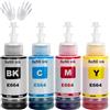 ASEKER E664 Inchiostro Compatibile per ET-2500 ET-2550 ET-2600 ET-2650 ET- 3600 ET-4500 ET-4550 ET-14000 ET-15000 ET-16500 L1300 L100 L110 L200 L210 L350 L355 L365 L455 L550 L555 (BK/C/M/Y)