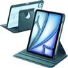 A-BEAUTY Custodia Rotante Compatibile con iPad Air 11 Pollici M4/M3/M2 (2026/2025/2024), Air 5a/4a Generazione 2022/2020, Pro 11 (2018-2022) con Portapenne, Auto Sveglia/Sonno, Verde Scuro