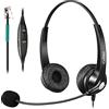 Callez RJ9 Cuffie Telefono Fisso con Microfono per Polycom VVX411 VVX250 Gigaset
