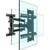 HILLPORT Rotazione 90° Supporto TV da Parete Girevole/Estendibile per 37-70 Pollici, Carico 37.5kg VESA 400x400mm, Compatibile TV Verticali DY3770