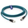 Eonvic Cognex - Cavo Ethernet M12 X-Type 8 pin maschio a RJ45 Cat-7e, cavo ad alta flessibilità (3 m, blu)