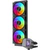 SAMA L70 Dissipatore di calore a liquido per CPU da 360 mm con effetto specchio infinito ARGB, 3 ventole ARGB PWM da 120 mm, a basso rumore, per AMD: AM4 AM5/Intel LGA 1700/1150/1151/1200/1851-Nero