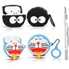 XMBYGY - Custodia per auricolari wireless Apple AirPods 4a generazione, con kit di penna per la pulizia, custodia di ricarica in silicone, custodia protettiva antiurto e moschettone per AirPods 4 (A+