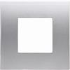 Ettroit Placca 2 moduli 502 in plastica argento compatibile anche con Vimar Arké