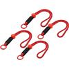 PATIKIL Portachiavi Lanyard in Paracord, 4 Pezzi Cordino da Polso per Cellulare Portachiavi Intrecciato con Ring a Molla per Appendere Chiavi Design Ondulato, Rosso, Nero