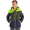 Killtec KSW 161 BYS SKI JCKT - Giacca da sci da bambino, con cappuccio e paraneve, colore grigio melange, 116, 38494-000