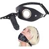 CoundCo Bavaglio Estremo in Silicone con Dildo Rimovibile da 10 cm - Ball Gag BDSM per Giochi Sklavin