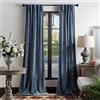 Martha Stewart Naples - Coppia di tende a pannello in ciniglia tinta unita, con passanti posteriori, 84, blu navy