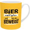 GRUSS & CO Tazza XL da uomo con scritta Bier macht schön und ich bin der weis