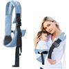 JOZMMZEOOA Fascia Porta Bebe Multifunzione Marsupio Neonato Regolabile Marsupio Laterale per Bambini, Adatto a Neonati e Bambini Piccoli di Età Compresa tra 6 e 48 Mesi (Blu)