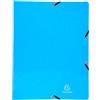 Exacompta 20 raccoglitori cartoncino lucido A4 2 anelli blu chiaro