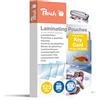 Peach Pellicole di laminazione 64 x 99 mm Key Card - 125 mic - 100 pouches - lucide - compatibile con plastificatrici di tutti i produttori - PP525-09