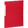 Viquel - Camicia in plastica A4 elastica con alette - Etichetta identificativa sulla fetta - Rosso