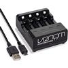 Venom TAO9026 Power Recharge - Stazione di ricarica intelligente (contiene fino a 4 batterie AA o 4 batterie ricaricabili AAA), nero