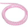 QUARKZMAN Corda Intrecciata in Poliestere 20m, 3mm 3 Strati Cordino Decorativo Ritorto Flessibile Brillante per Tenda Artigianato Regalo Borsa Natalizie, Rosa - 22ft