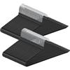 ABHENG Grucce per pantaloni, Gancio Grucce per Pantaloni, confezione da 50, Appendiabiti Salvaspazio Bianca, Gruccette in Acciaio Inox, Cromate, 38 x 0,5 x 13 cm, Nero, AIY0550B