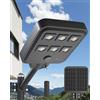 Ofuray Of-5000W Lampione Solare Led Esterno con Sensore di Movimento e Crepuscolare, 6500K Super Faro Led Esterno, Impermeabile IP67 Commerciali Lampada Stradale Solari per Giardino, Cortile