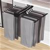 MAFAGE Gruccia estensibile per 18 pantaloni, appendi pantaloni per guardaroba, con ammortizzatore silenzioso, organizzatore per vestiti salvaspazio 45,8 cm