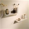 Designfabrik Hamburg Design Amburgo | Mensola da bagno | Ripiano senza forare (Bianco satinato confezione doppia, 30 cm)