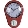 ootb Orologio da parete Kitchen in stile retrò anni '50, con timer, Rot