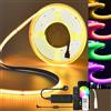SUBOSI Striscia luminosa LED intelligente da 10 m, WIFI COB RGBW+bianco caldo, 24 V, 672 LED/M, 6720 LED, funziona con Google Home Assistant/Alexaz