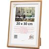3-B Cornice portafoto Salo Duo - bianco/marrone (rovere) - 20 x 30 cm - Cornice in legno, cornice portafoto con vetro acrilico