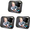 Vinabo Specchio per auto per bambini, infrangibile, specchio per auto regolabile a 360°, specchietto posteriore per bambini, adatto per tutti i tipi di poggiatesta (Confezione da 3)